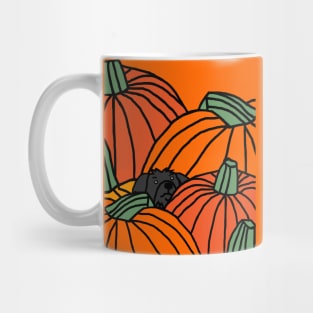 Pumpkin Patch with Cute Dog Ready for Halloween Mug